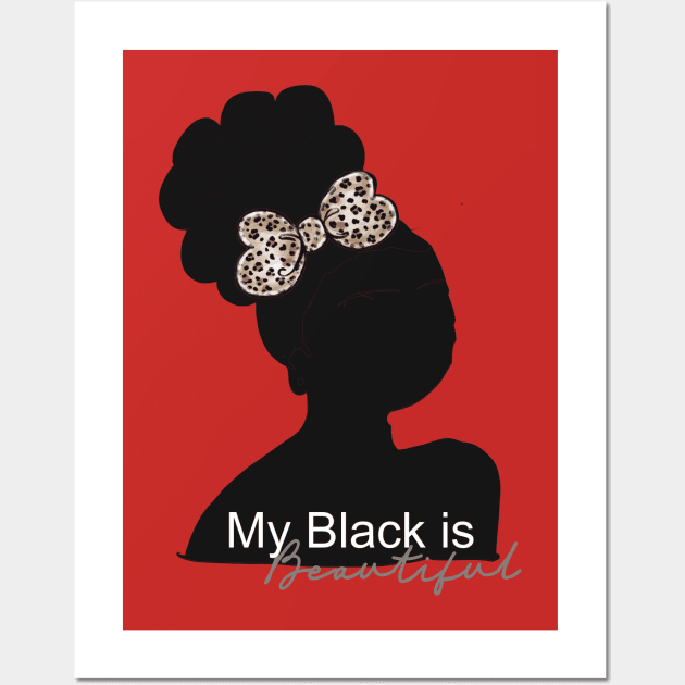 My Black is Beautiful, Little Black Girls Wall Art by Cargoprints